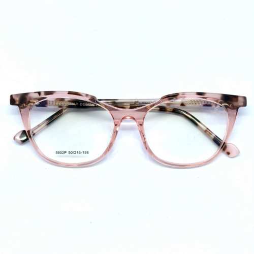 oticagriss armacao para oculos de grau griss 124 tartaruga com rosa transparente 1