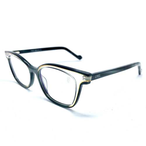 oticagriss armacao para oculos de grau griss 125 preto com transparente 2