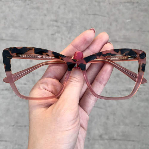 oticagriss oculos de grau gatinho tartaruga com rosa 195