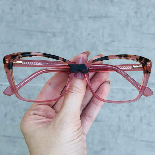 oticagriss oculos de grau em acetato gatinho rosa 216