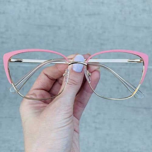 oticagriss oculos de grau em metal gatinho pink 218