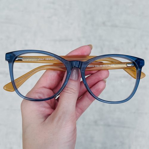 Óculos de Grau Gatinho em Acetato Azul 247