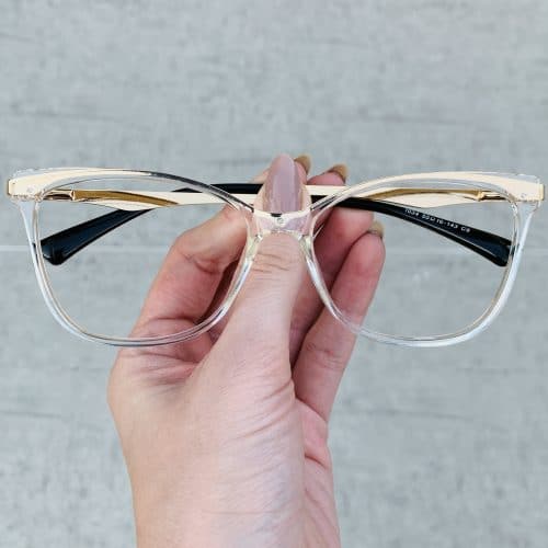 oticagriss oculos de grau gatinho transparente 250