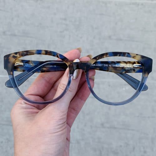 oticagriss oculos de grau redondo em acetato azul 245