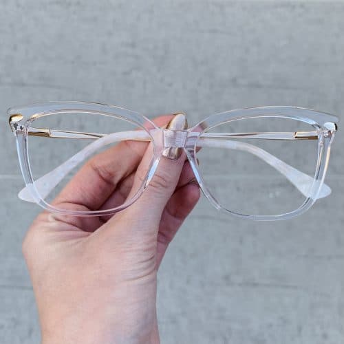 oticagriss oculos de grau retangular em acetato transparente 246