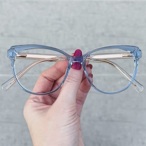 oticagriss oculos de grau gatinho azul 255