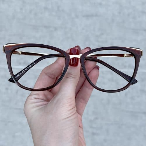 oticagriss oculos de grau gatinho marrom 262 4