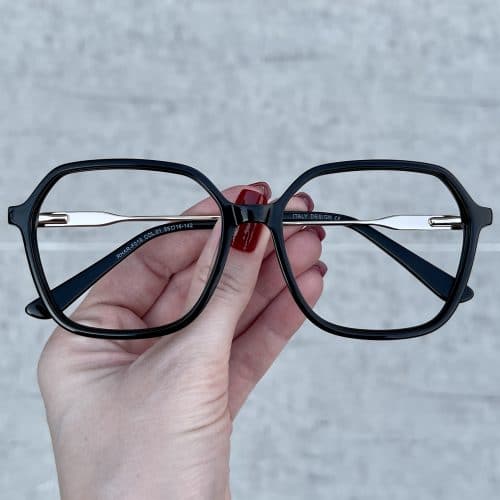 oticagriss oculos de grau quadrado em acetato preto 266