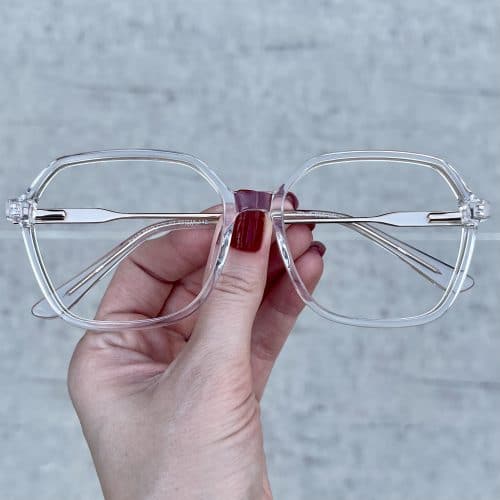 oticagriss oculos de grau quadrado em acetato transparente 266 1