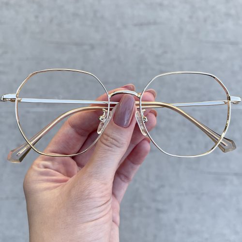 Óculos de Grau Quadrado Dourado 276