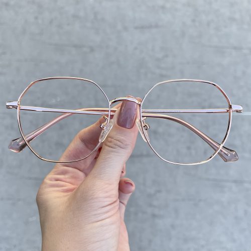 Óculos de Grau Quadrado Rosé 276