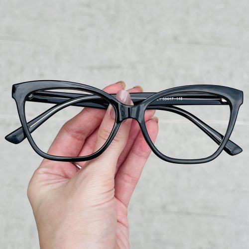 Óculos de Grau Gatinho Preto 298 com Lentes Anti-blue