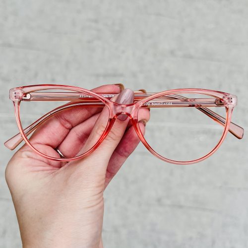 Óculos de Grau Gatinho Rosé 297 com Lentes Anti-blue