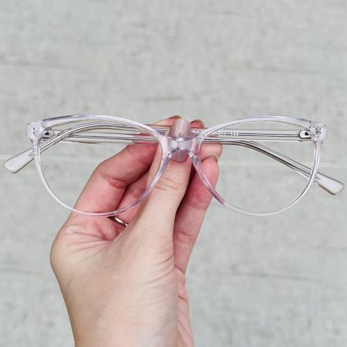 Óculos de Grau Gatinho Lilás 297 com Lentes Anti-blue