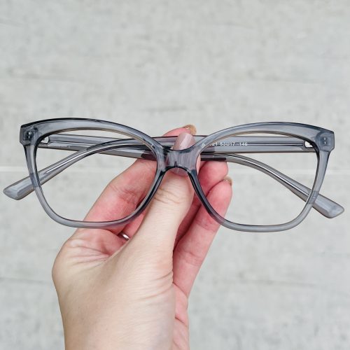 Óculos de Grau Gatinho Cinza 298 com Lentes Anti-blue
