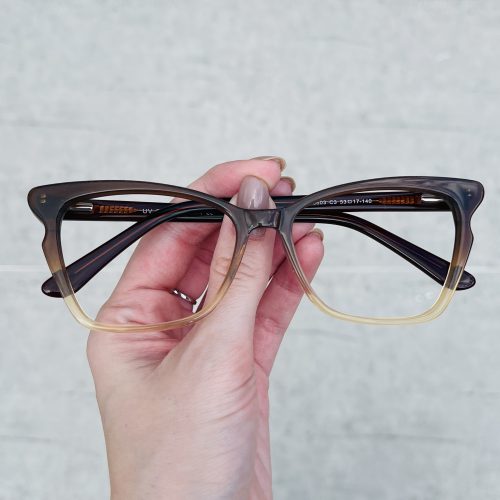 oticagriss oculos de grau gatinho em acetato marrom transparente 293 1