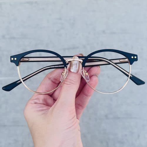 oticagriss oculos de grau redondo em metal preto com dourado 300 2