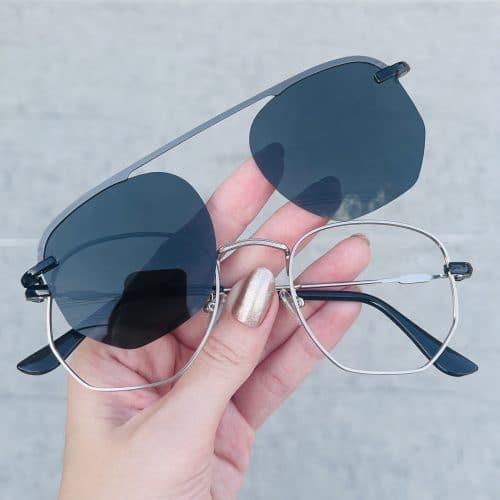 oticagriss oculos clip on 2 em 1 gatinho transparente 308 31