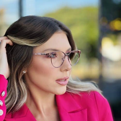 oticagriss oculos feminino 3 em 1 clip on gatinho rose 210 3