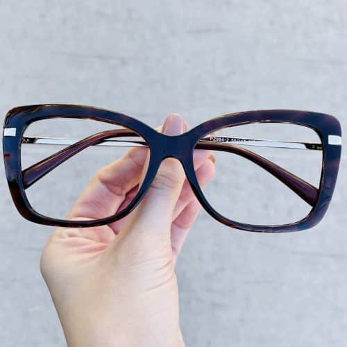 oticagriss oculos de grau feminino gatinho marrom 367